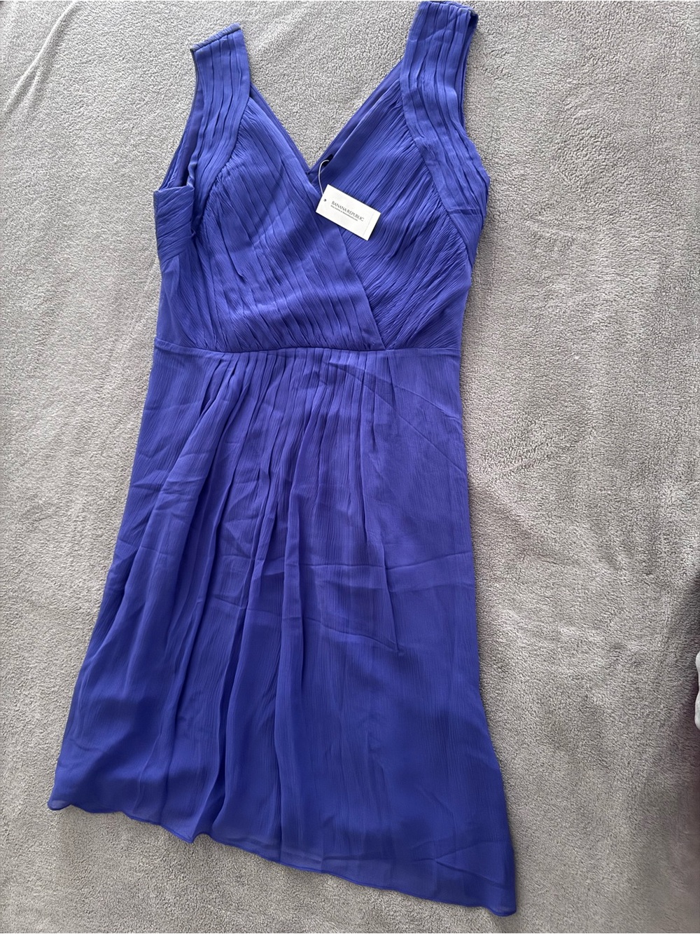 Banana Republic Sleeveless V-Neck Midi Dress in Vibrant Purple